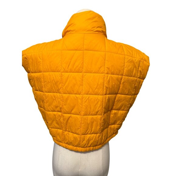 2/$30 Zara XS-S Orange Quilted Puffer Vest Jacket - Picture 3 of 15